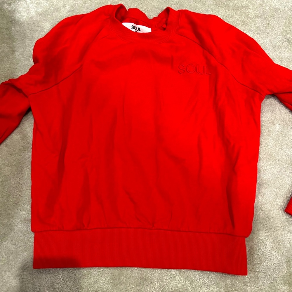 Women red soul cycle sweater